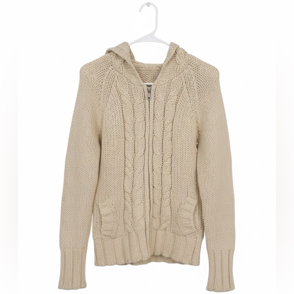 Women's Cream Cable Knit Sweater